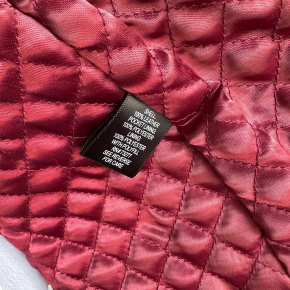 Croft & Barrow Black 100% Leather Button Down Jacket Women L Classic Vintage Y2K - Picture 3 of 5